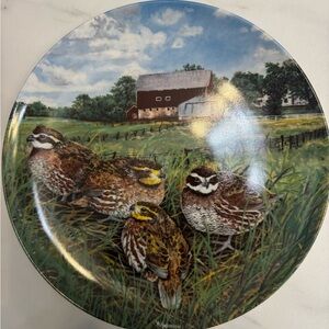 1987 “The Quail” Limited Edition Collector Plate – Wayne Anderson – Knowles